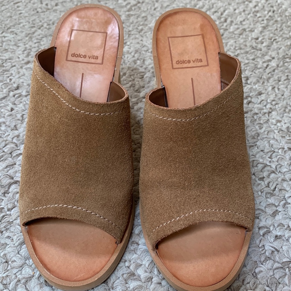 GREAT DOLCE VITA ALYCIA SUEDE ESPADRILLE SANDALS SIZE 6 M